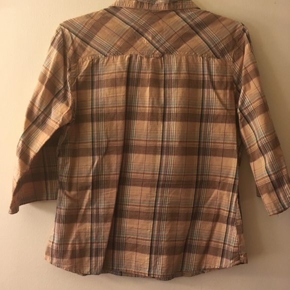 Plaid shirt with snaps instead of buttons. - Picture 2 of 4